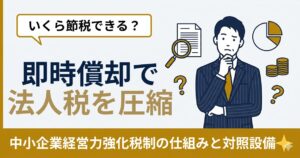 即時償却とは 中小企業経営強化税制を使った節税の仕組みと対象設備の図解
