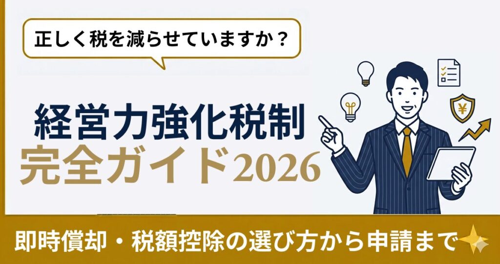 中小企業経営強化税制 完全解説 即時償却・税額控除の選び方と手続きの図解