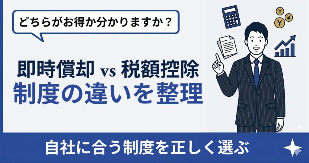 即時償却と税額控除の違いと選び方フローチャート解説｜2026年版