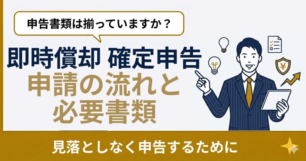 即時償却 確定申告の手続きと必要書類・申告フローの図解｜2026年版