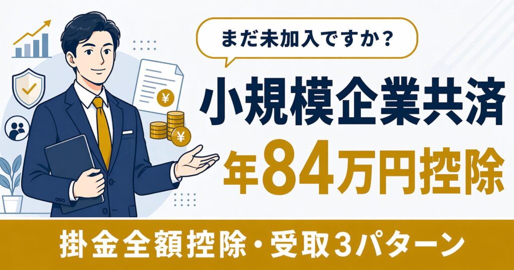 小規模企業共済の節税効果と加入条件 経営者個人の年間最大84万円所得控除の仕組み