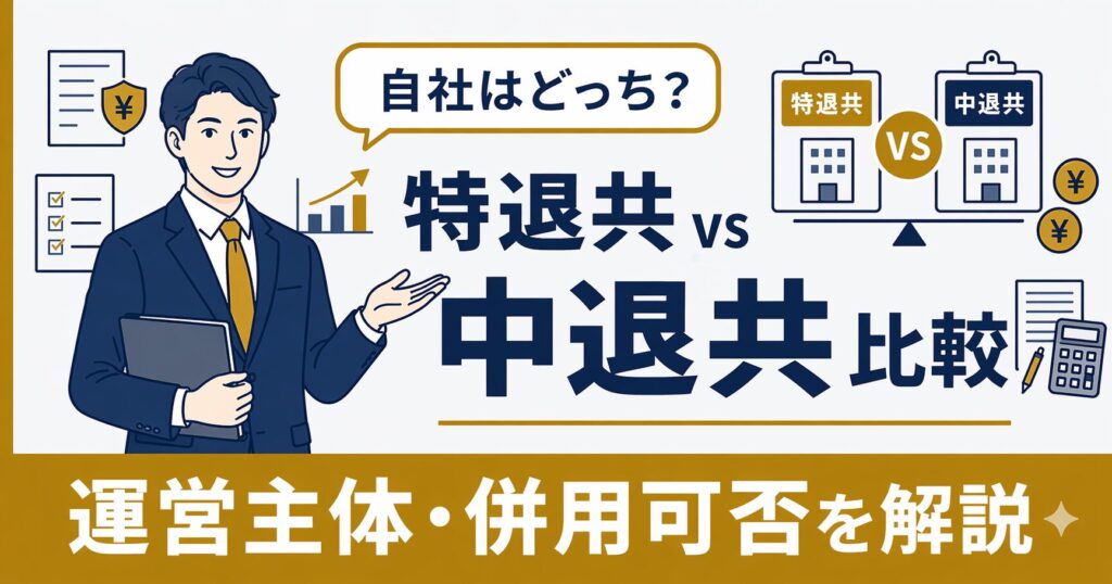 特退共と中退共の違い比較 中小企業の退職金共済の選び方｜2026年版
