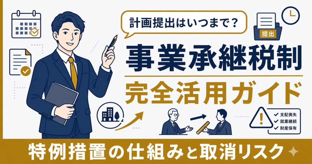 事業承継税制 特例措置の活用法 相続・贈与税猶予ガイドの図解｜2026年版