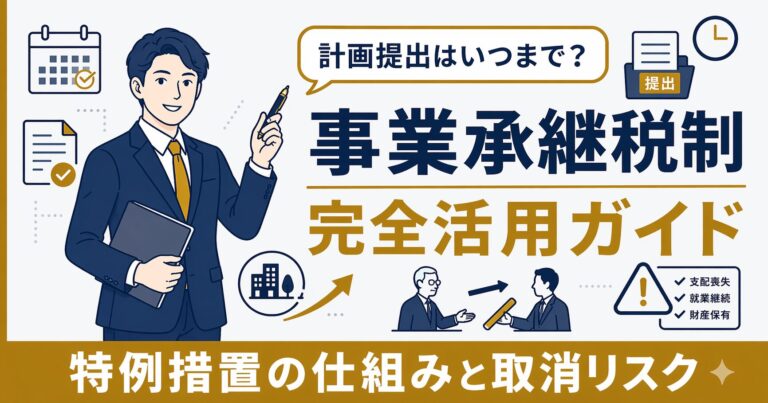 事業承継税制 特例措置の活用法｜中小企業オーナーのための相続・贈与税猶予ガイド【2026年版】
