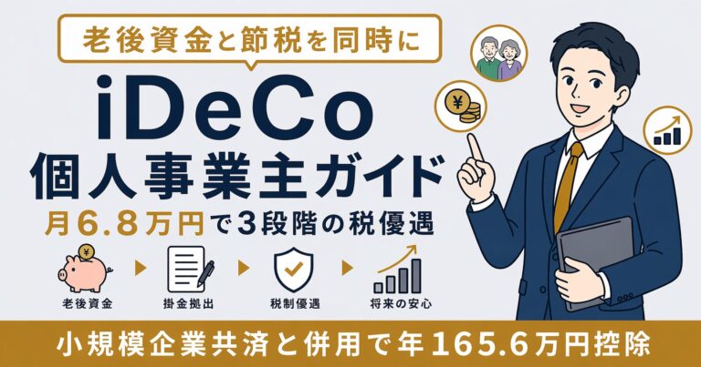 個人事業主のiDeCo活用術｜掛金上限6.8万円の節税シミュレーション【2026年版】