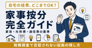 個人事業主の家事按分ガイド｜家賃・光熱費を経費にする按分率と証拠書類【2026年版】