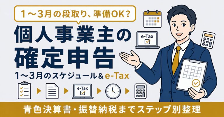 個人事業主の確定申告完全ガイド｜白色・青色・e-Tax手順を2026年版で解説