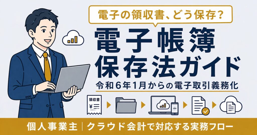 個人事業主の電子帳簿保存法対応ガイド｜電子取引・スキャナ・電子帳簿の3区分を2026年版で解説