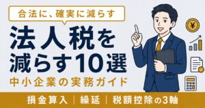法人税を合法的に減らす方法10選｜中小企業経営者のための実務ガイド【2026年版】