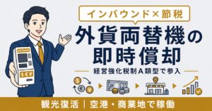 外貨両替機の即時償却スキーム完全解説｜中小企業経営強化税制A類型でインバウンド事業に参入【2026年版】