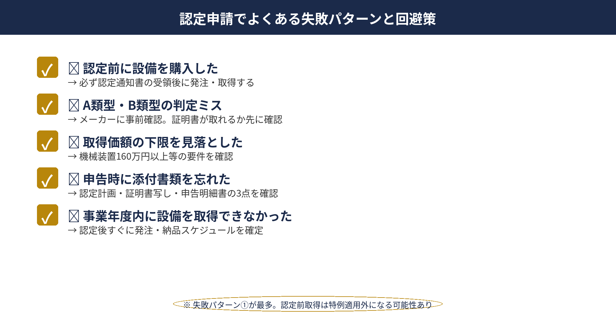 経営強化税制 認定申請のよくある失敗パターンと対策チェックリスト