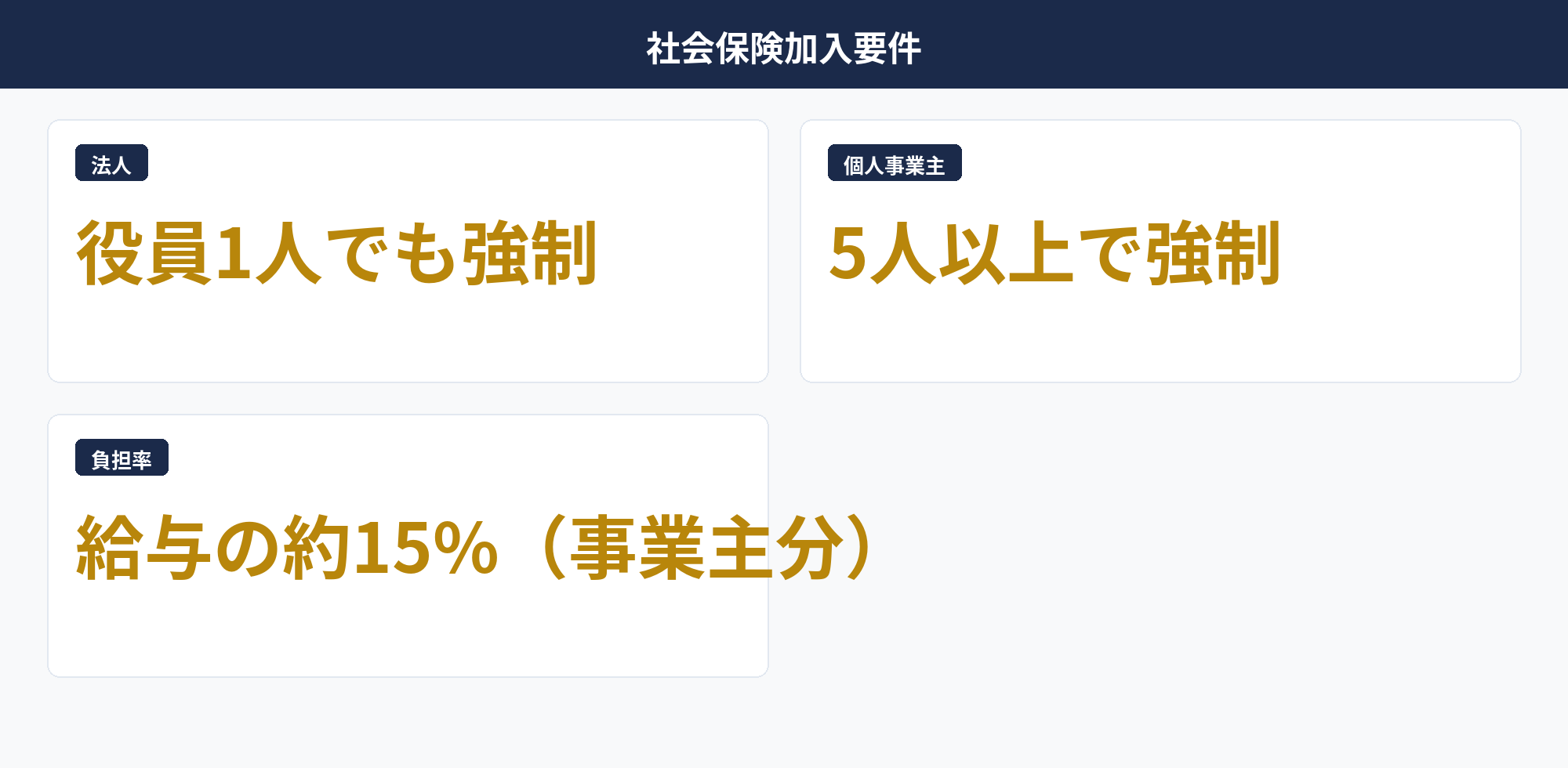 個人事業主の法人化タイミングと社会保険加入要件