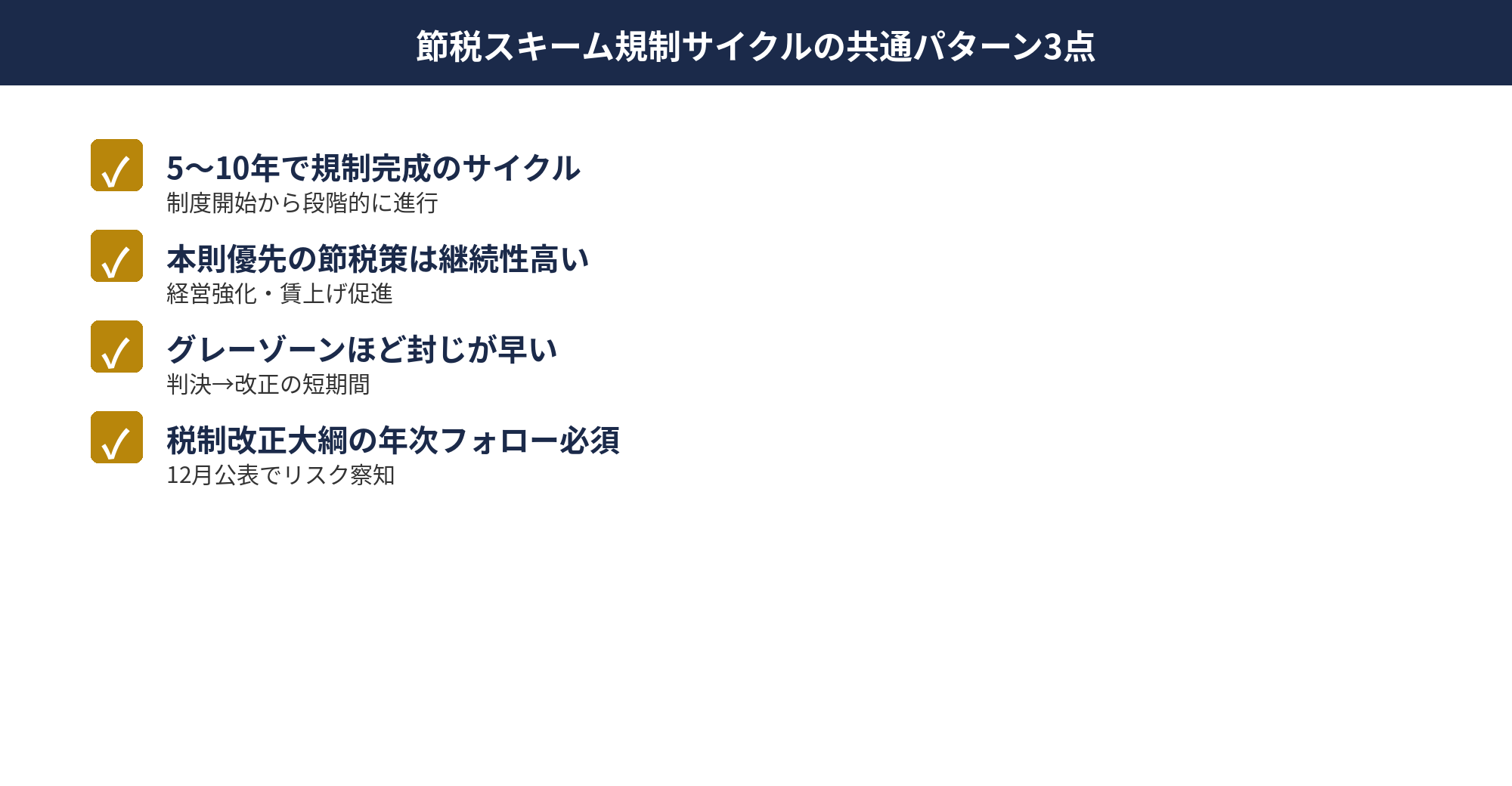 節税スキーム規制サイクル共通パターン