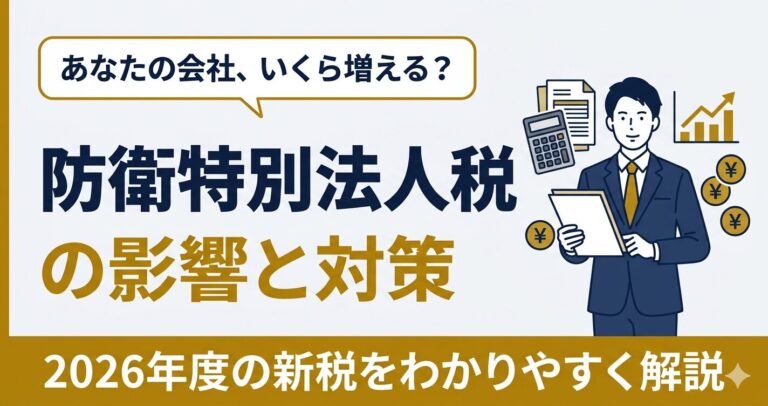 【2026年度】防衛特別法人税とは？中小企業への影響と今からできる対策